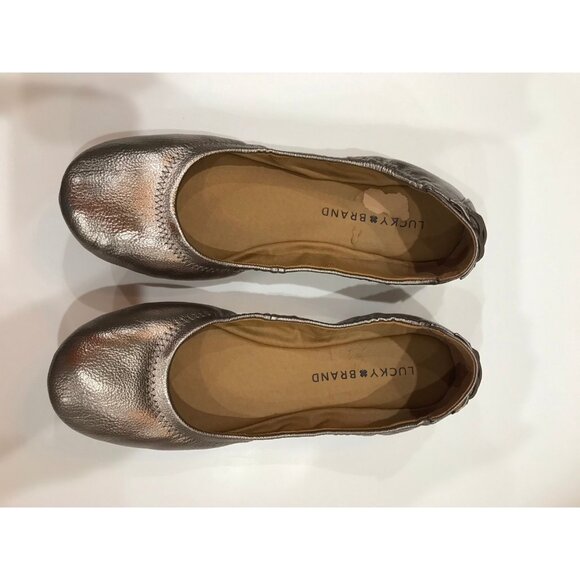 Lucky Brand LP Echo 2 Oxide Bolero Leather Ballet Flat in size 8 - Picture 7 of 8